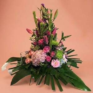 Tall funeral arrangement